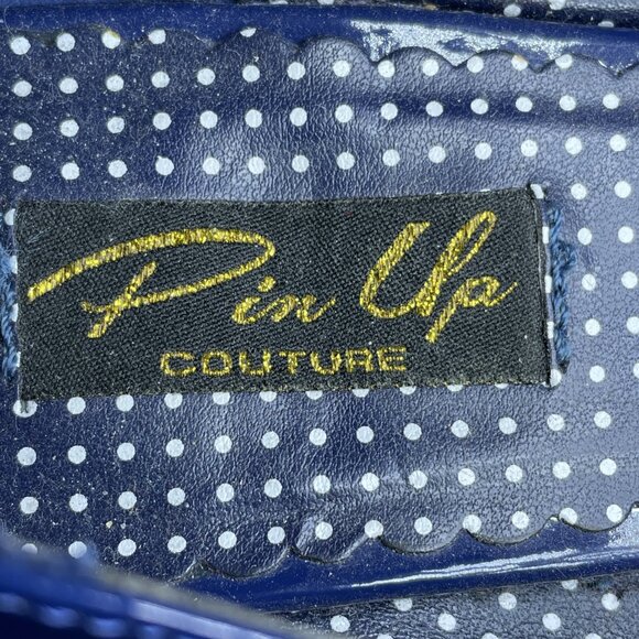 Pinup Couture High Heels Womens Size 8 Blue CUTIEPIE-02 4.5 Inch Heels - Picture 8 of 9